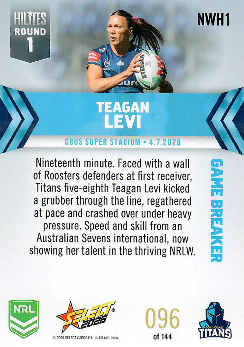 Teagan Levi back