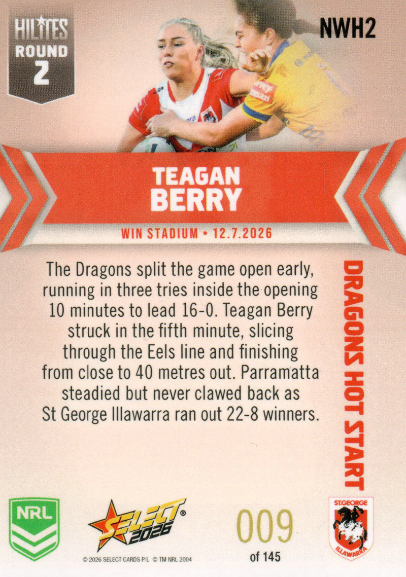 Teagan Berry back