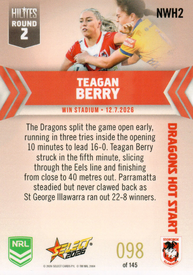 Teagan Berry back