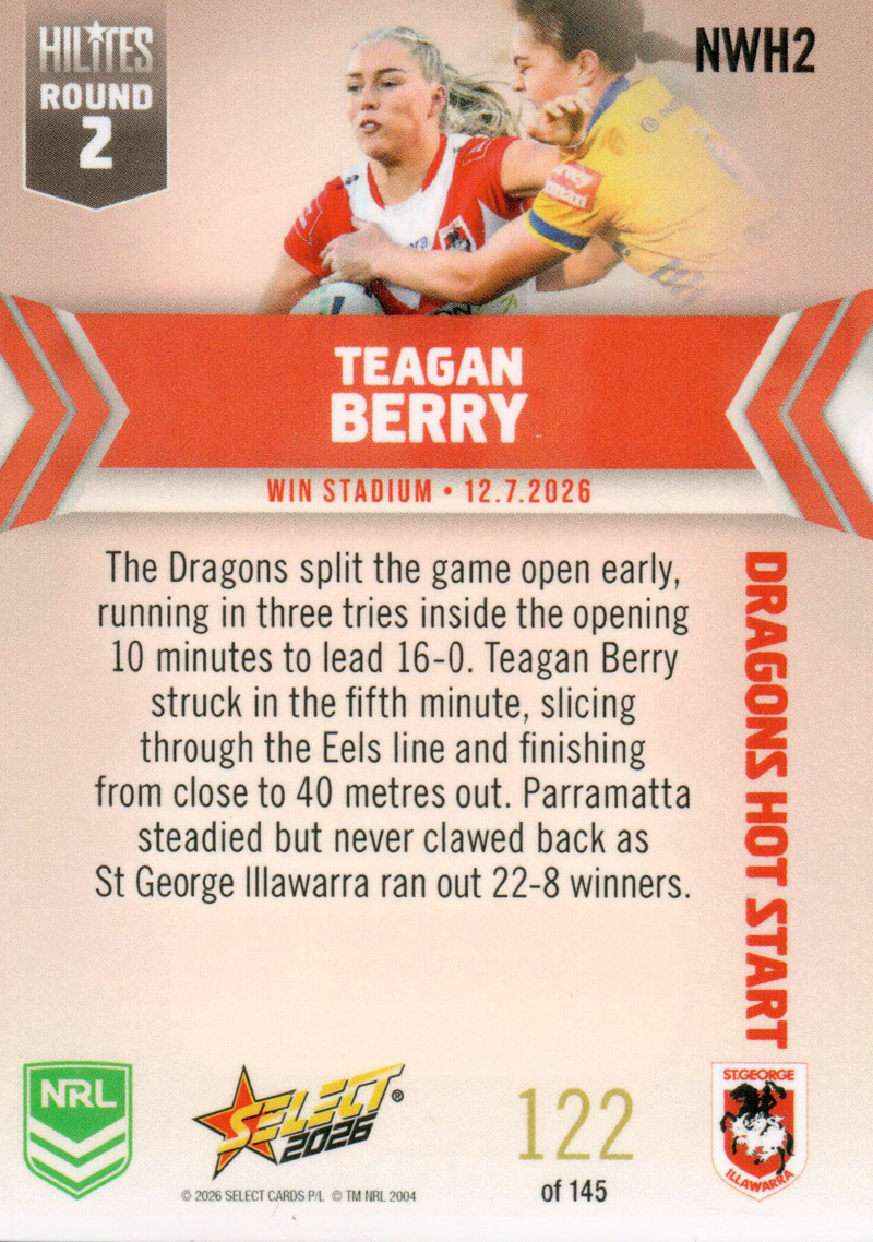Teagan Berry back