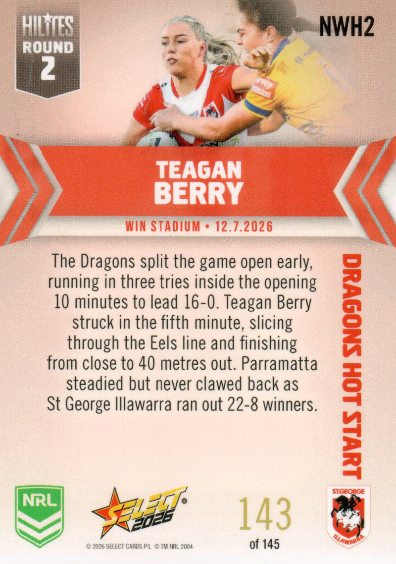 Teagan Berry back