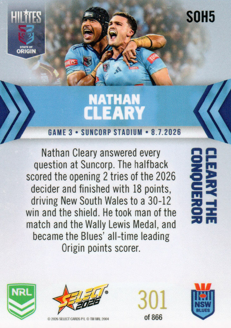 Nathan Cleary back