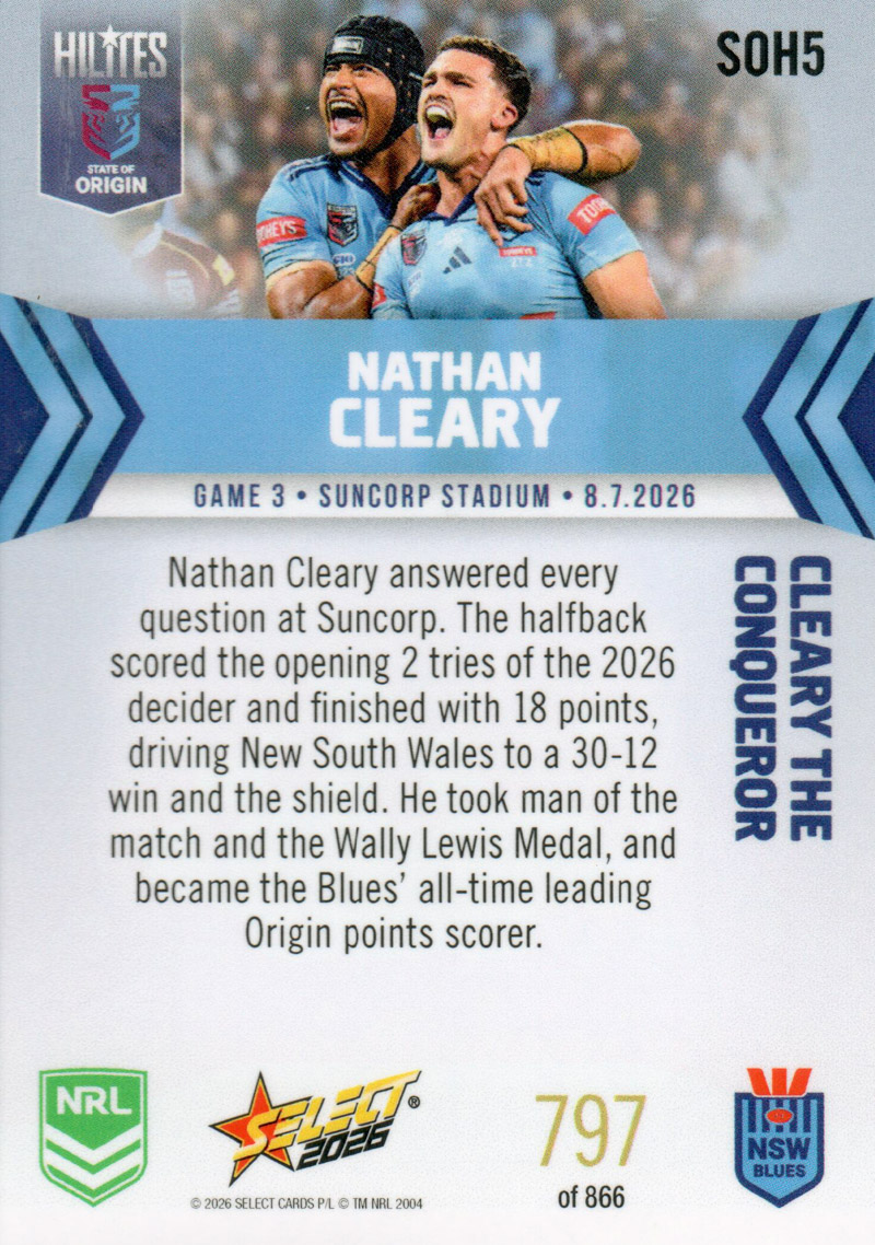 Nathan Cleary back