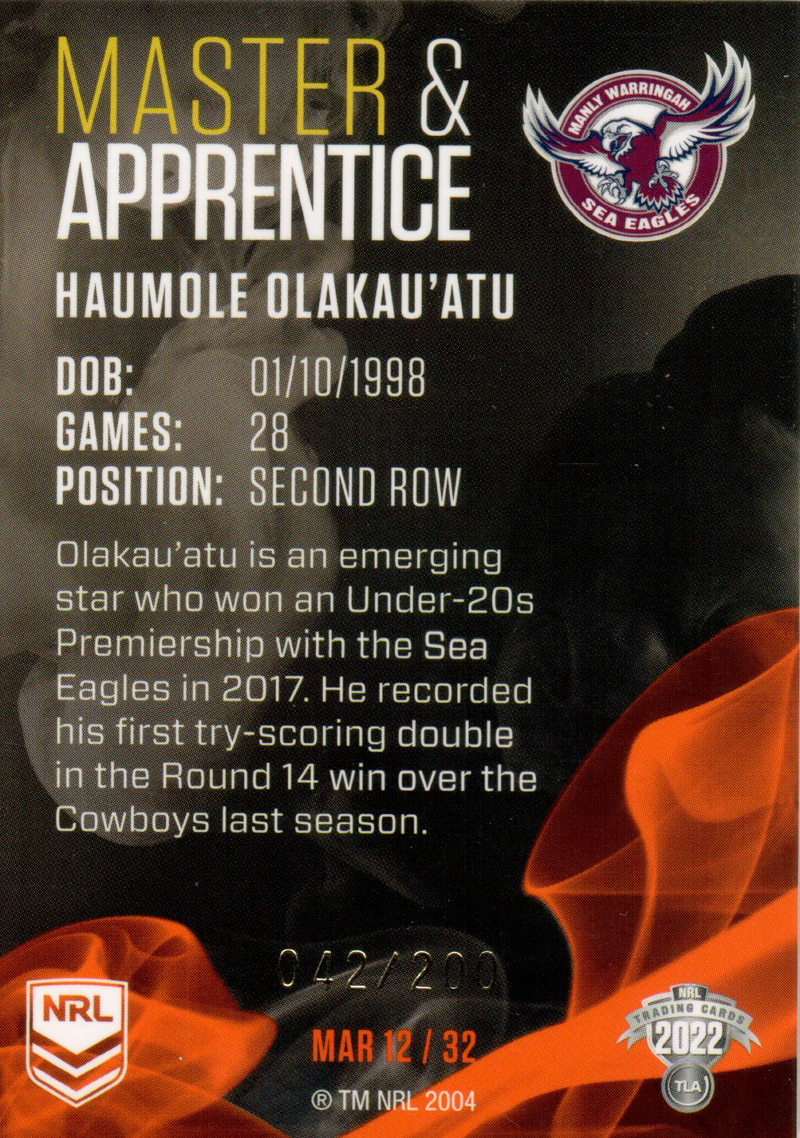 Haumole Olakau'atu back