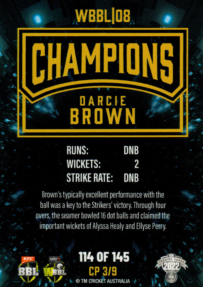 Darcie Brown back