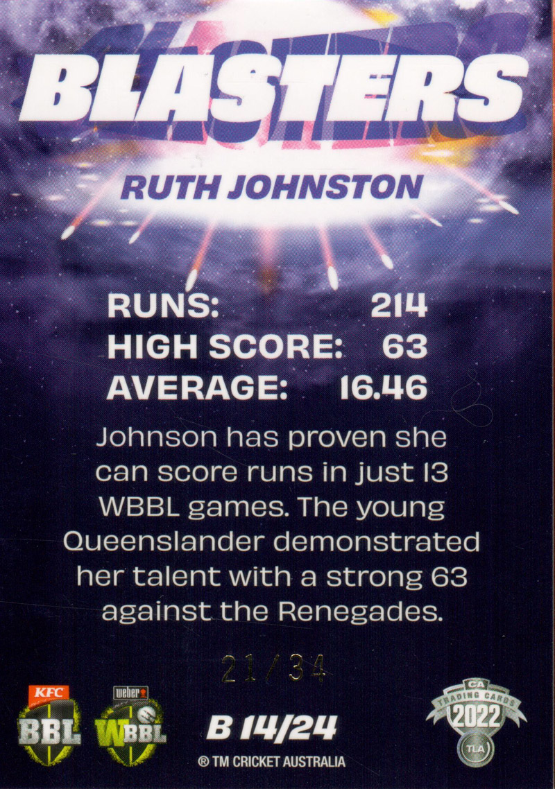 Ruth Johnston back