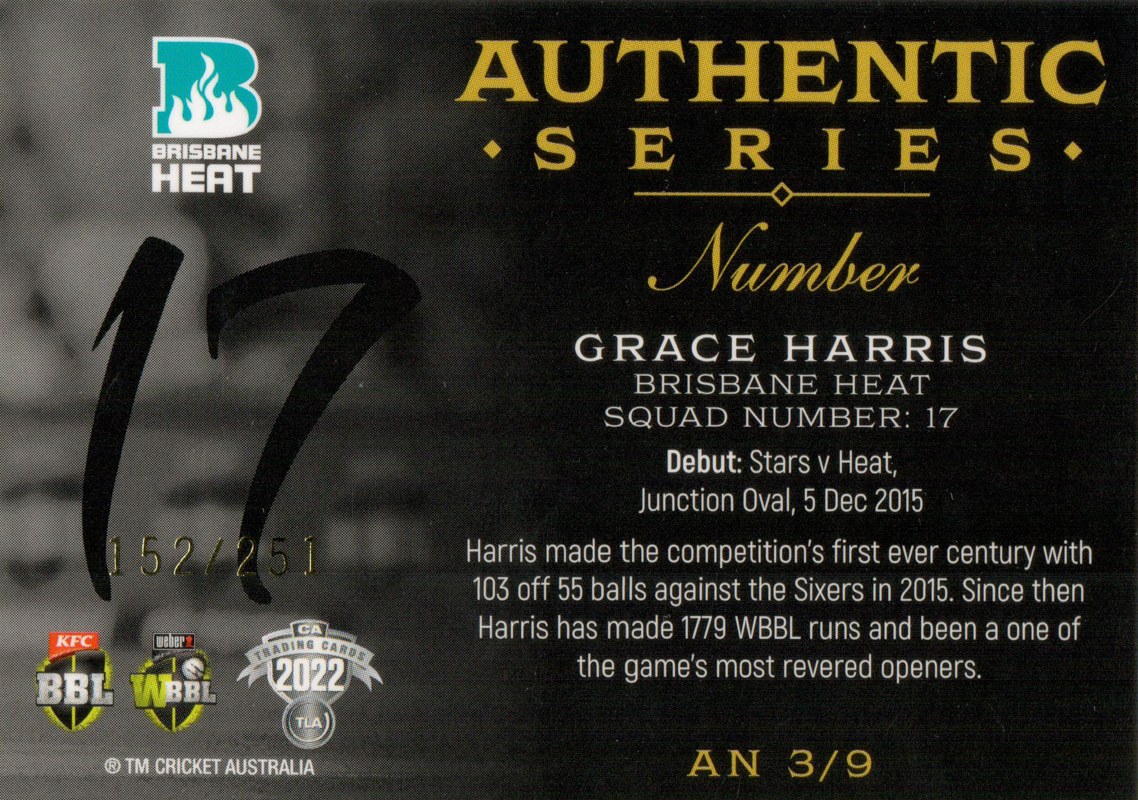 Grace Harris back