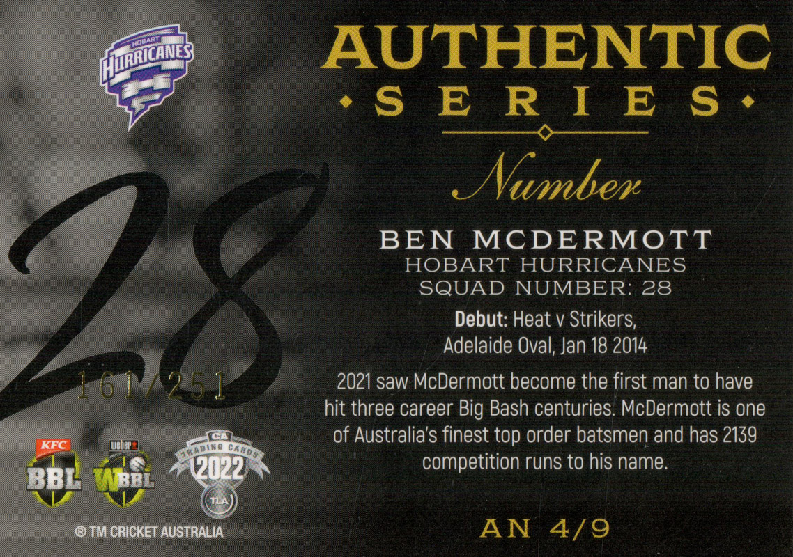 Ben McDermott back