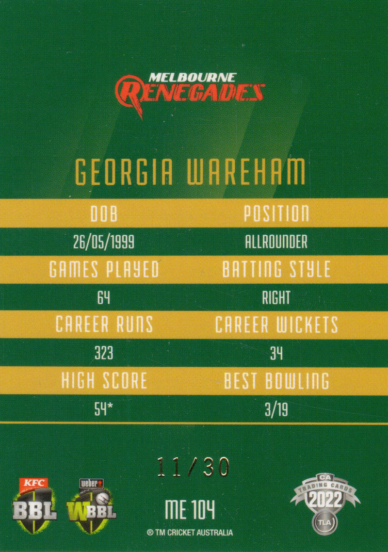Georgia Wareham back