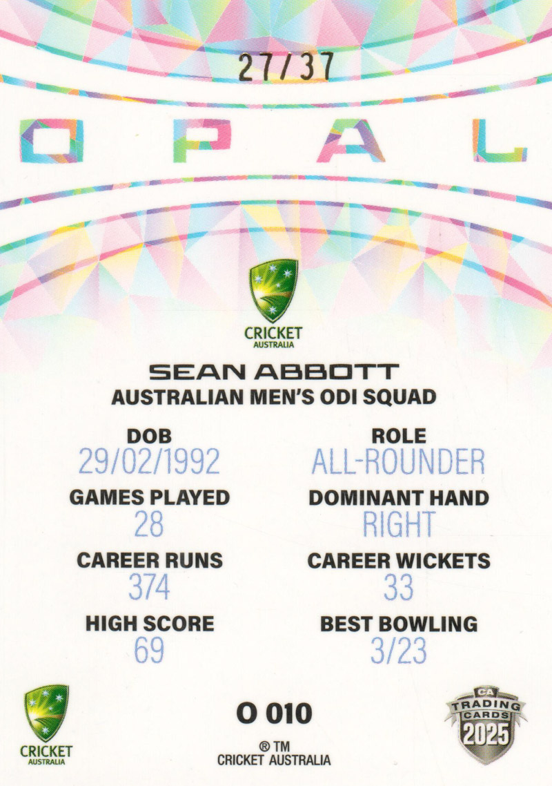 Sean Abbott back