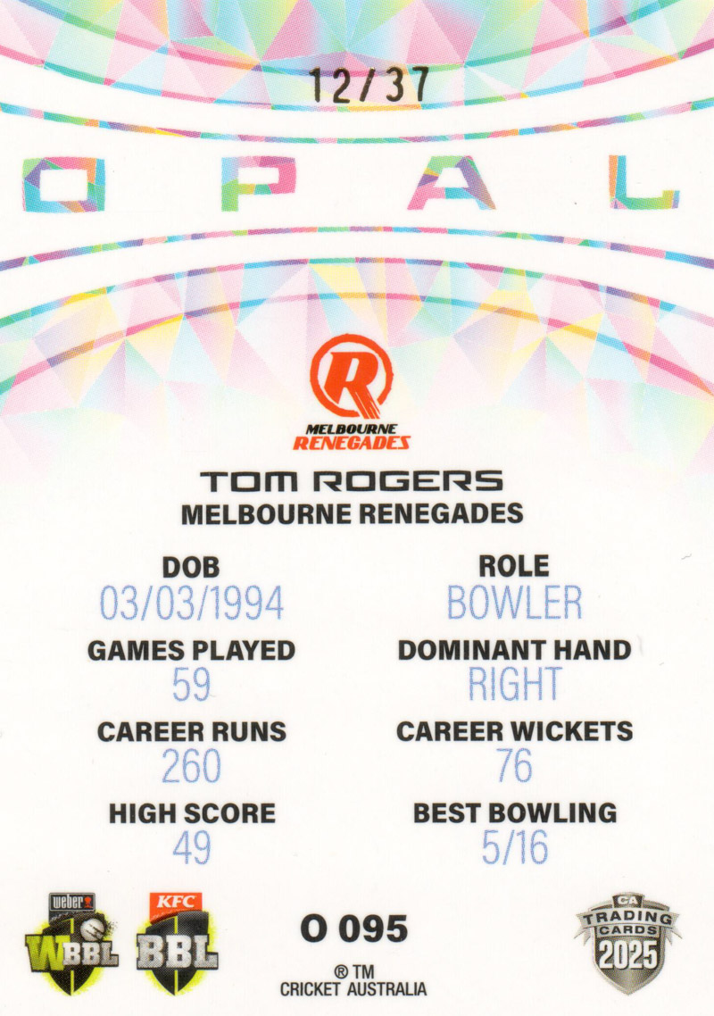 Tom Rogers back