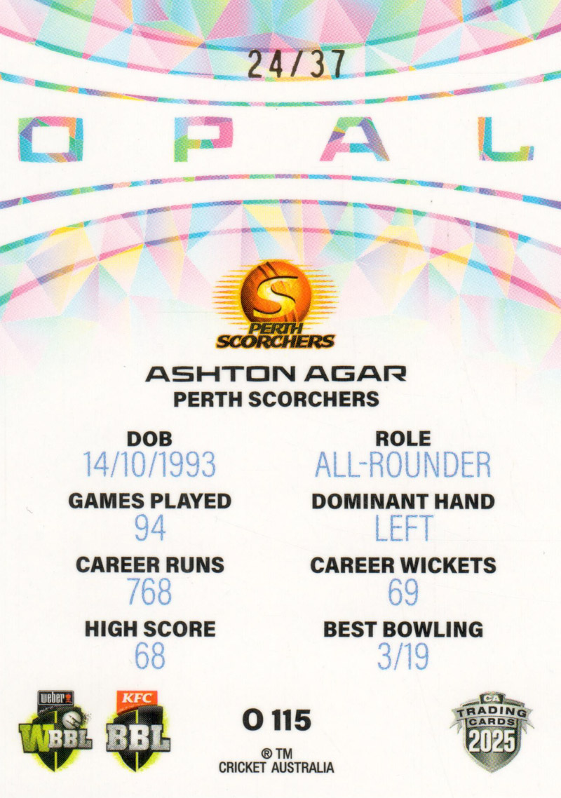 Ashton Agar back