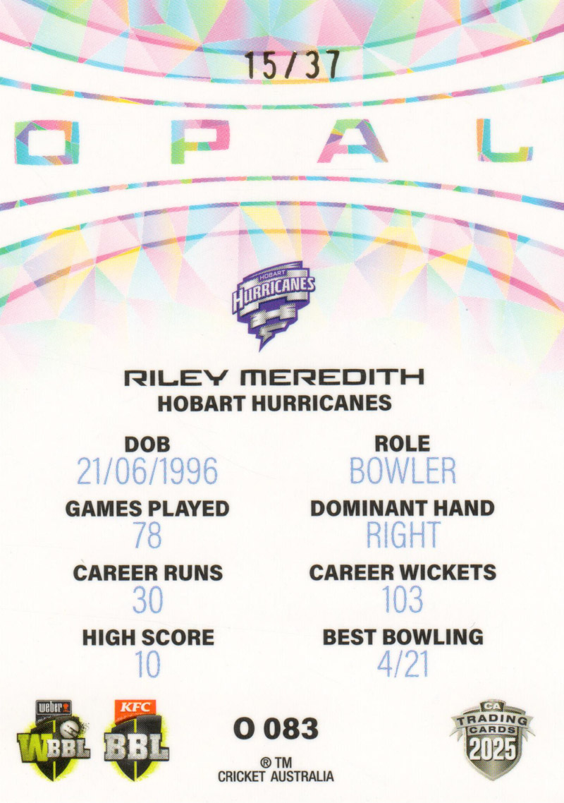 Riley Meredith back