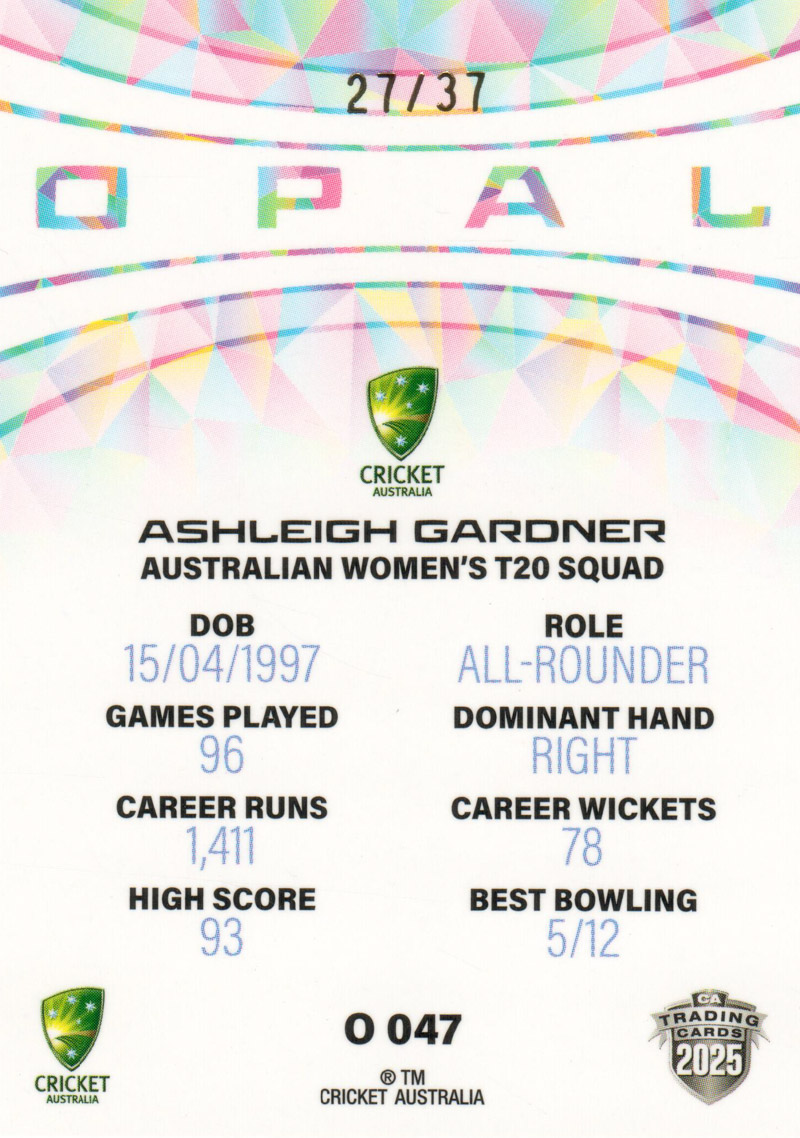 Ashleigh Gardner back