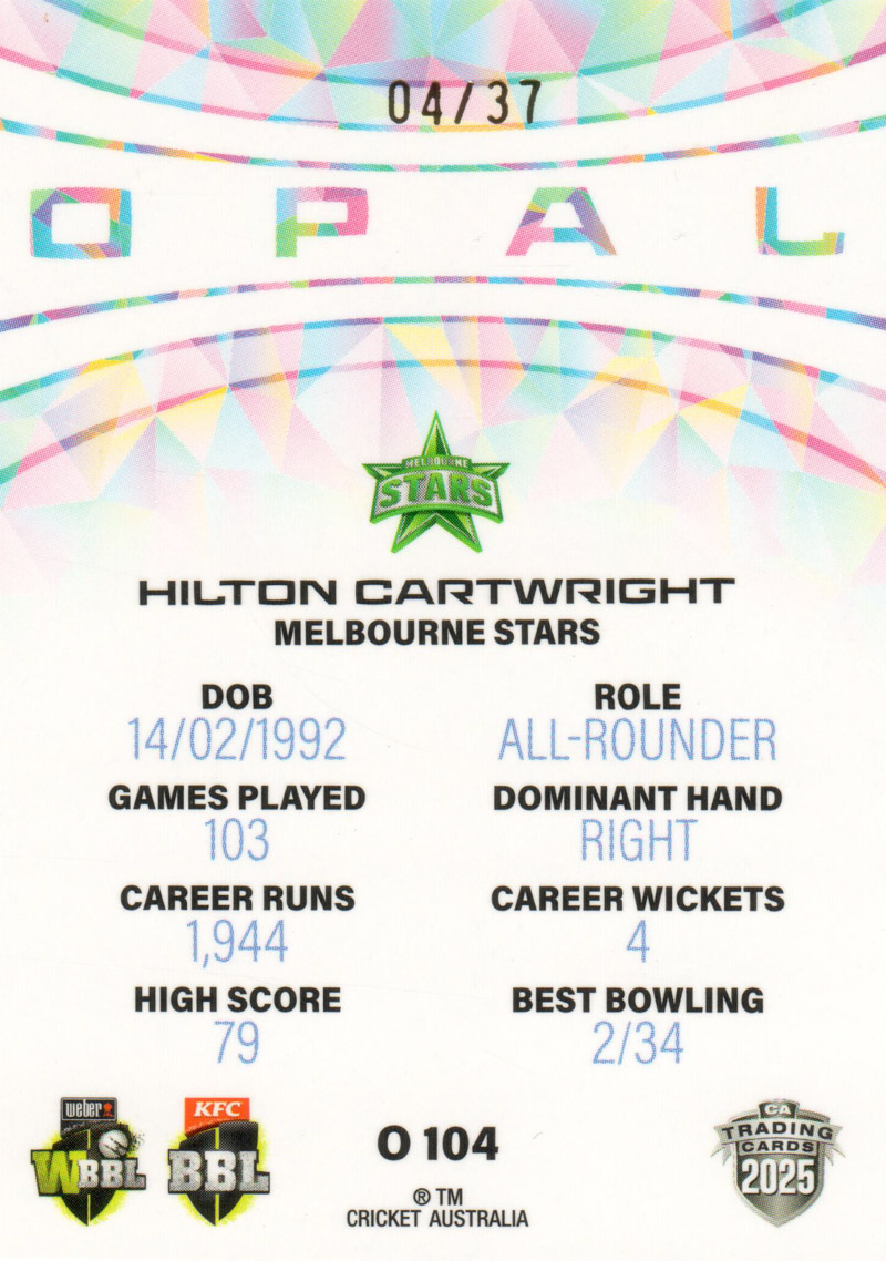 Hilton Cartwright back