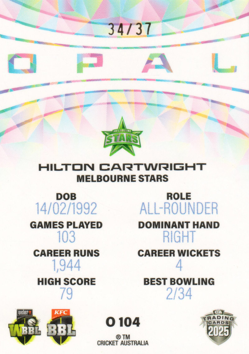 Hilton Cartwright back