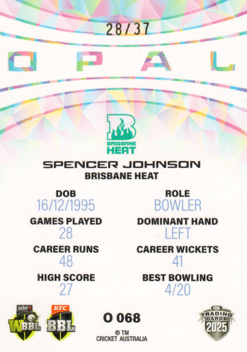 Spencer Johnson back