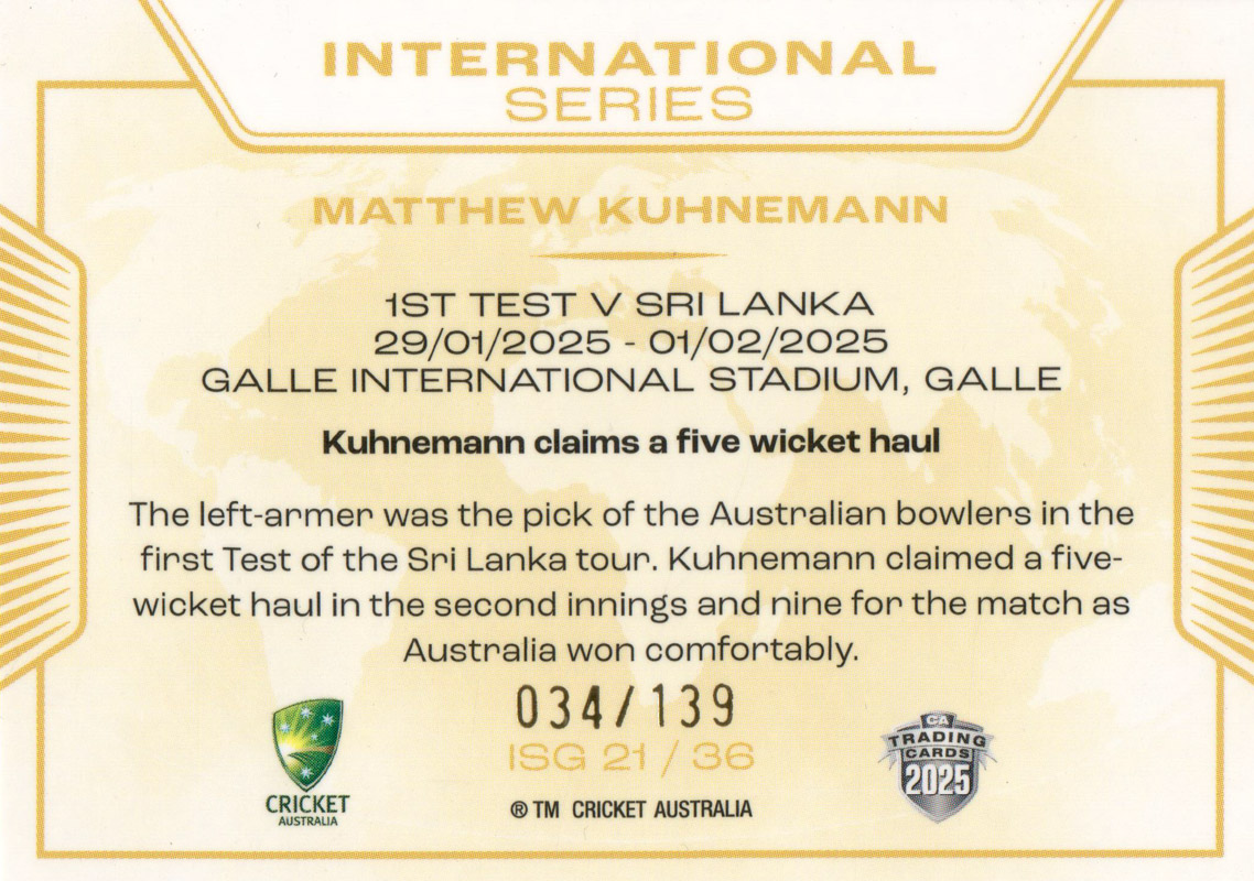 Matthew Kuhnemann back