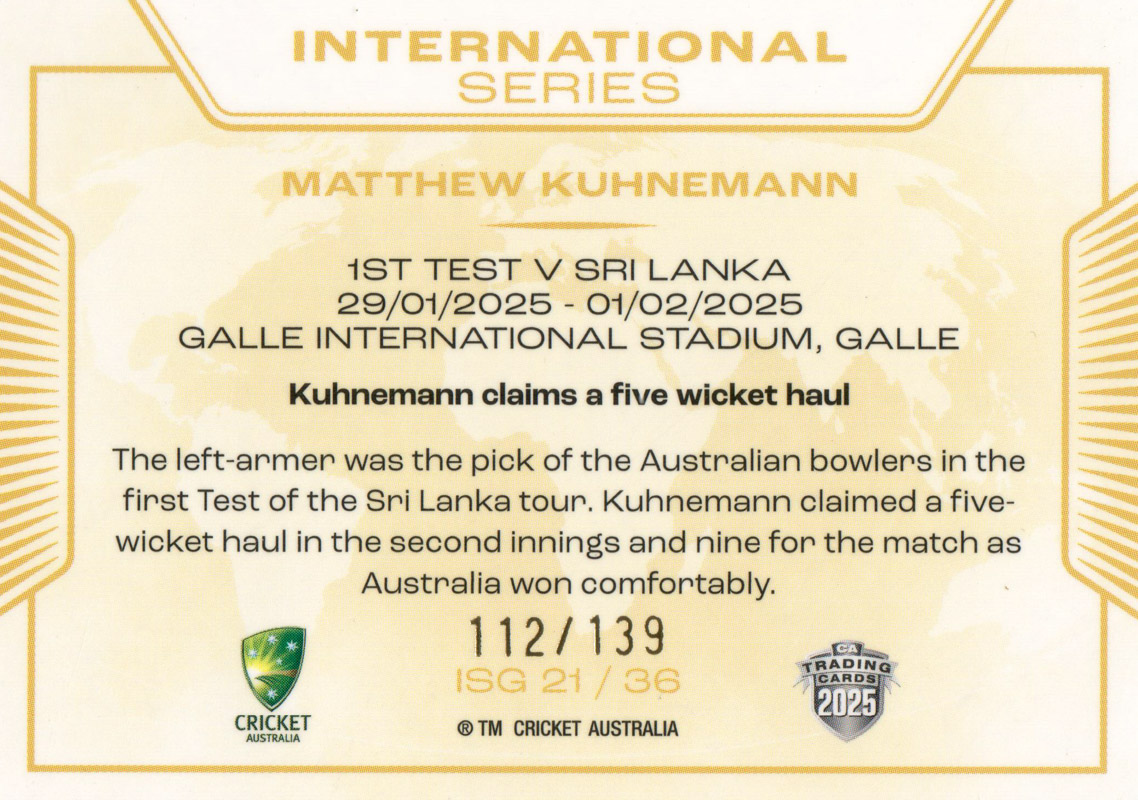 Matthew Kuhnemann back