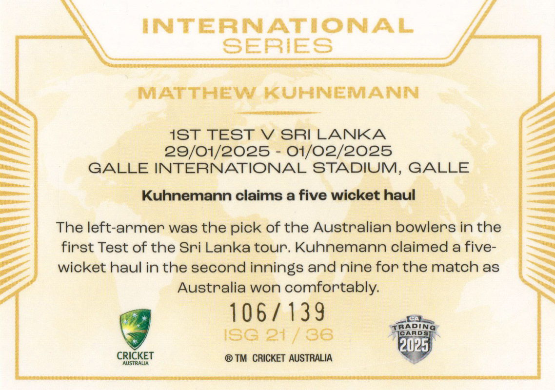 Matthew Kuhnemann back