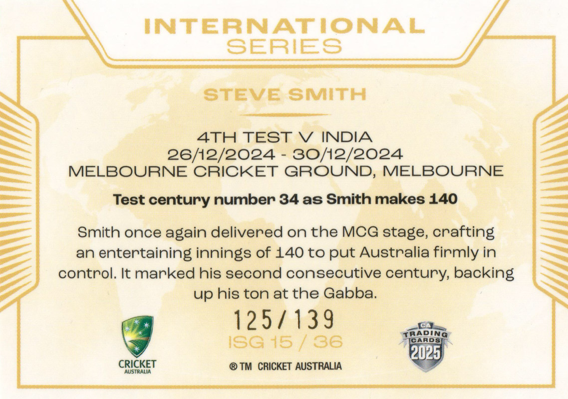 Steve Smith back