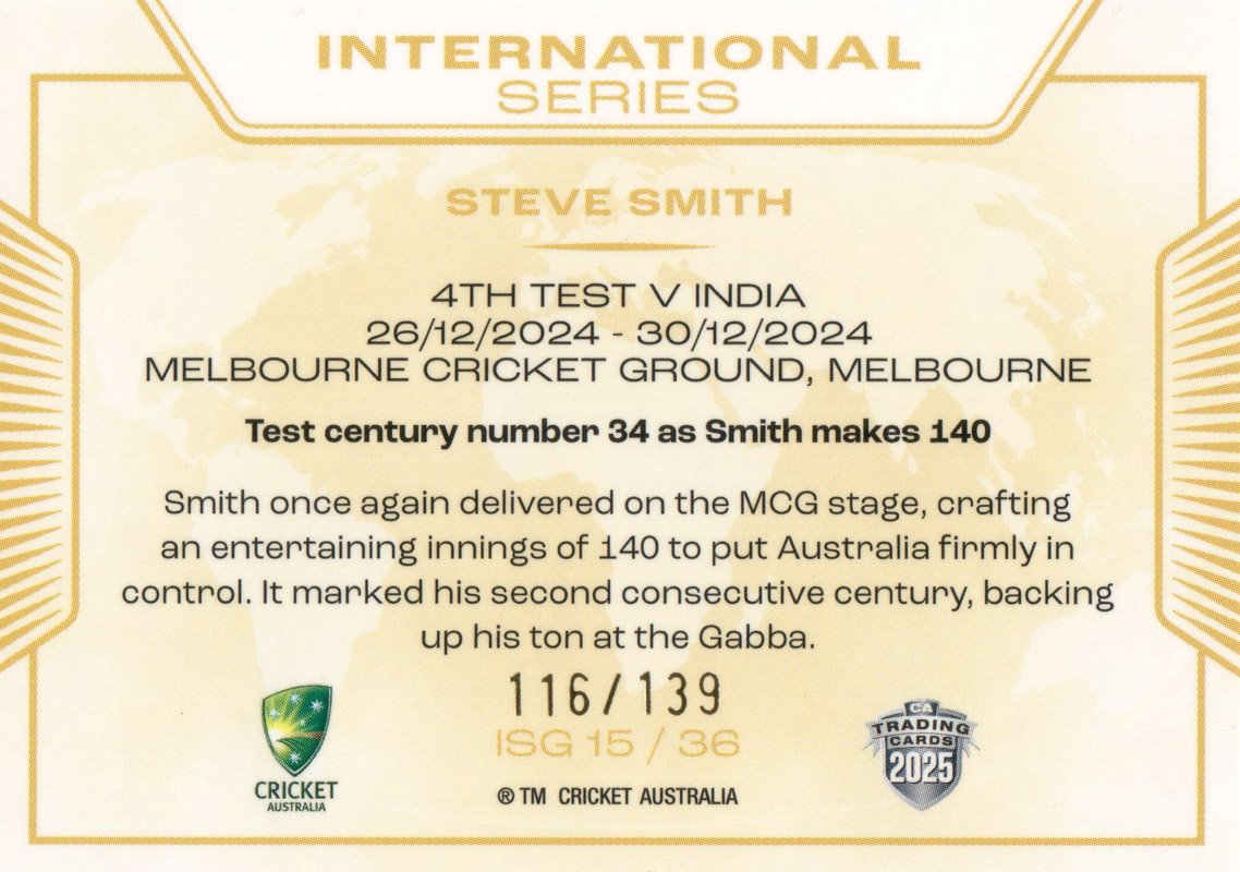 Steve Smith back