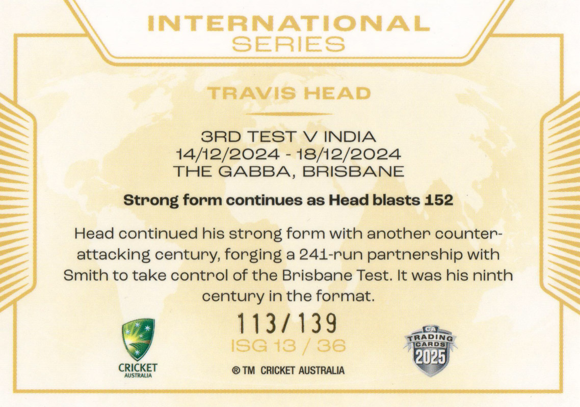 Travis Head back