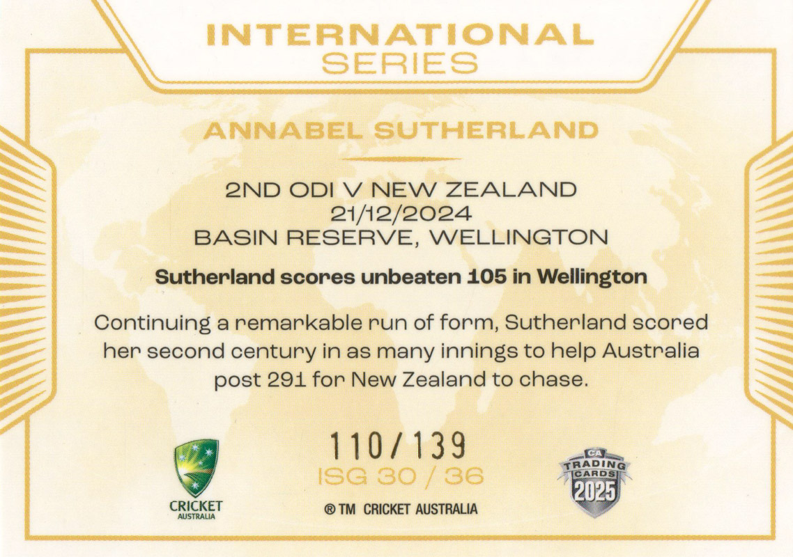 Annabel Sutherland back