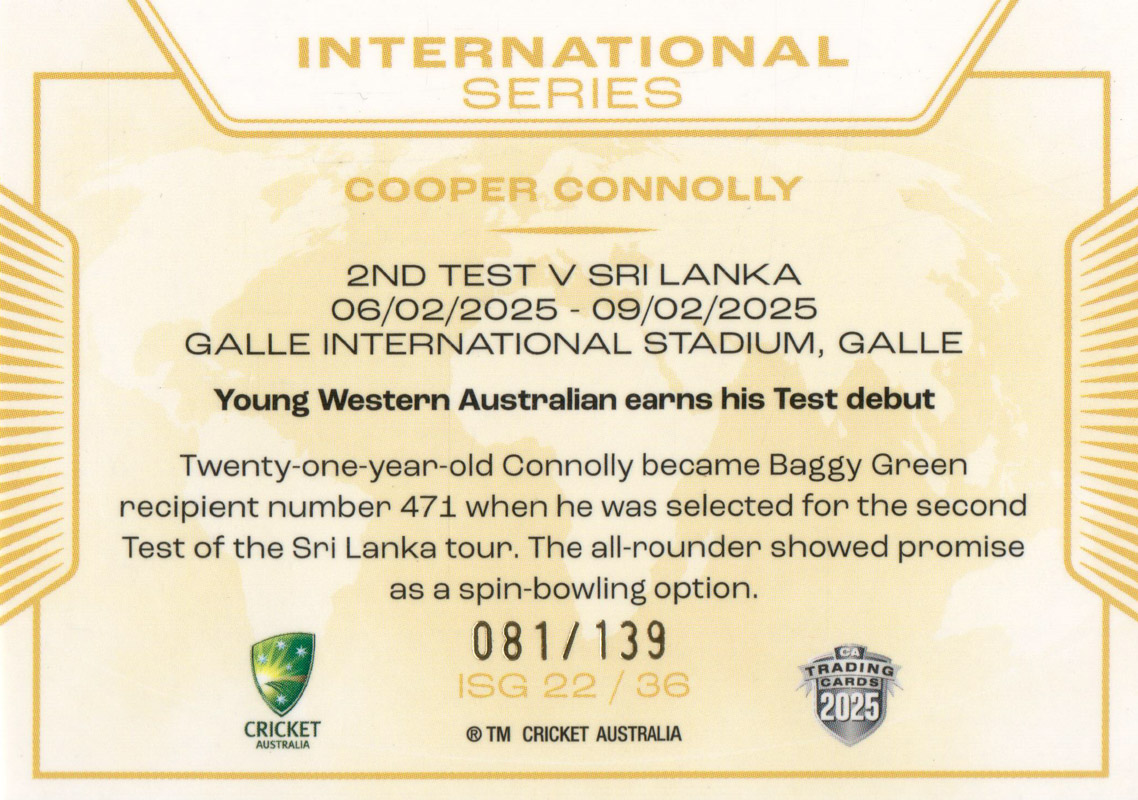 Cooper Connolly back