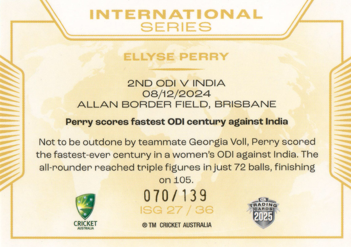 Ellyse Perry back
