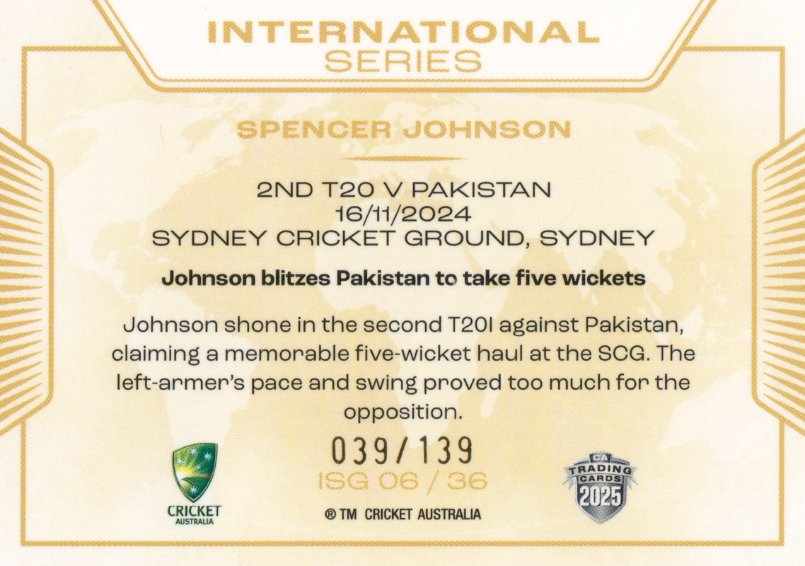 Spencer Johnson back