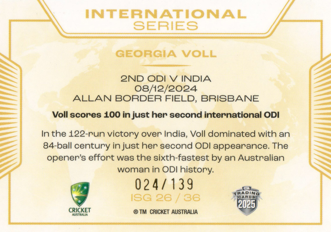 Georgia Voll back