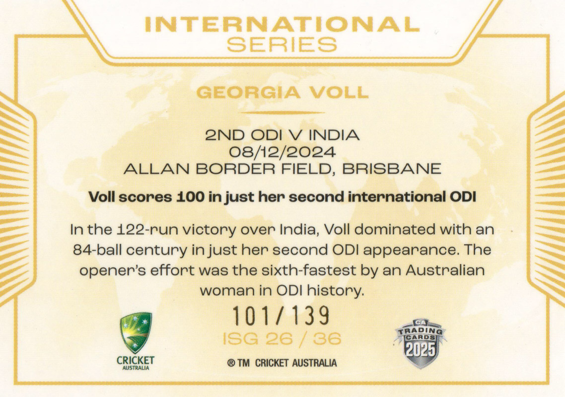 Georgia Voll back