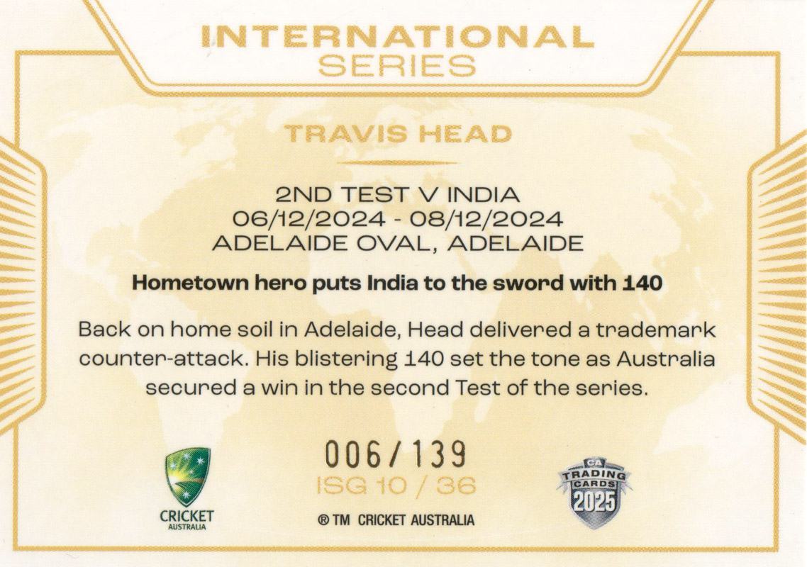 Travis Head back