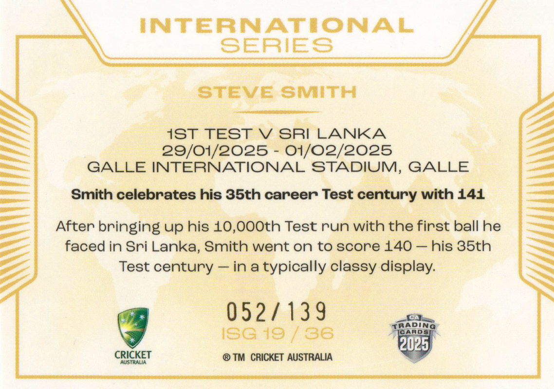 Steve Smith back