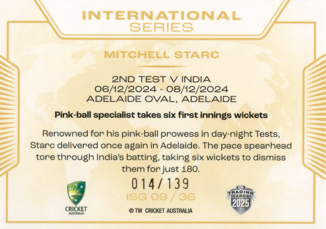 Mitchell Starc back
