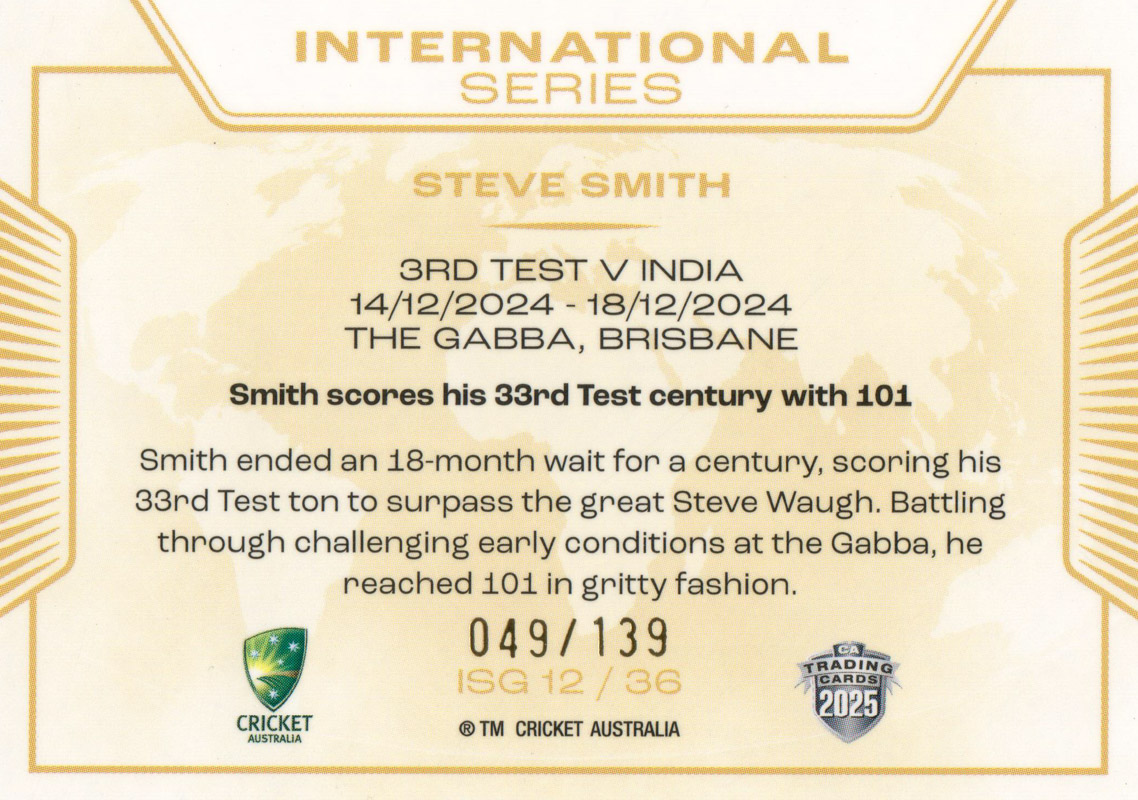 Steve Smith back