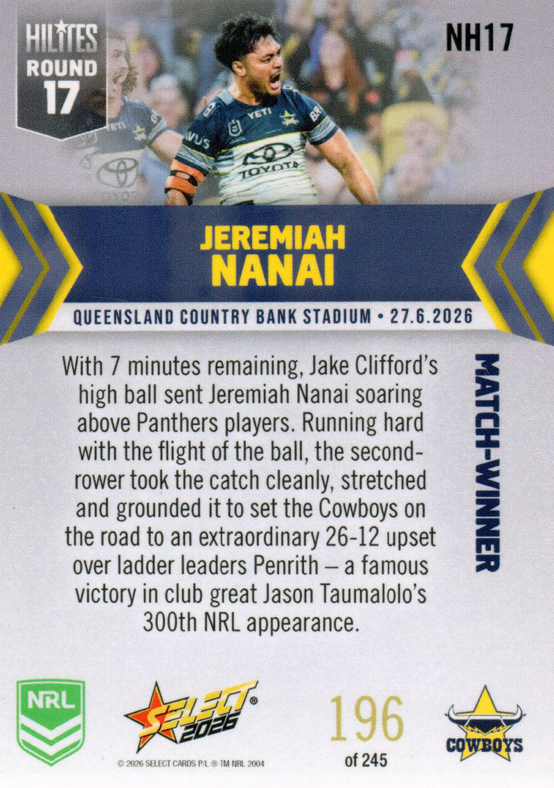 Jeremiah Nanai back