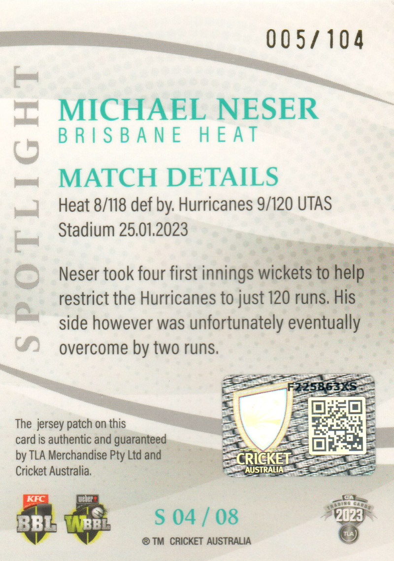 Michael Neser back