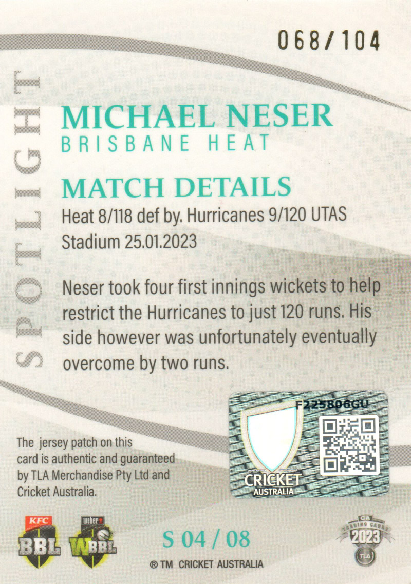 Michael Neser back