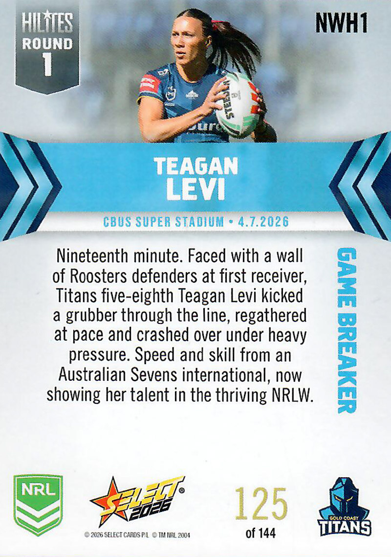 Teagan Levi back