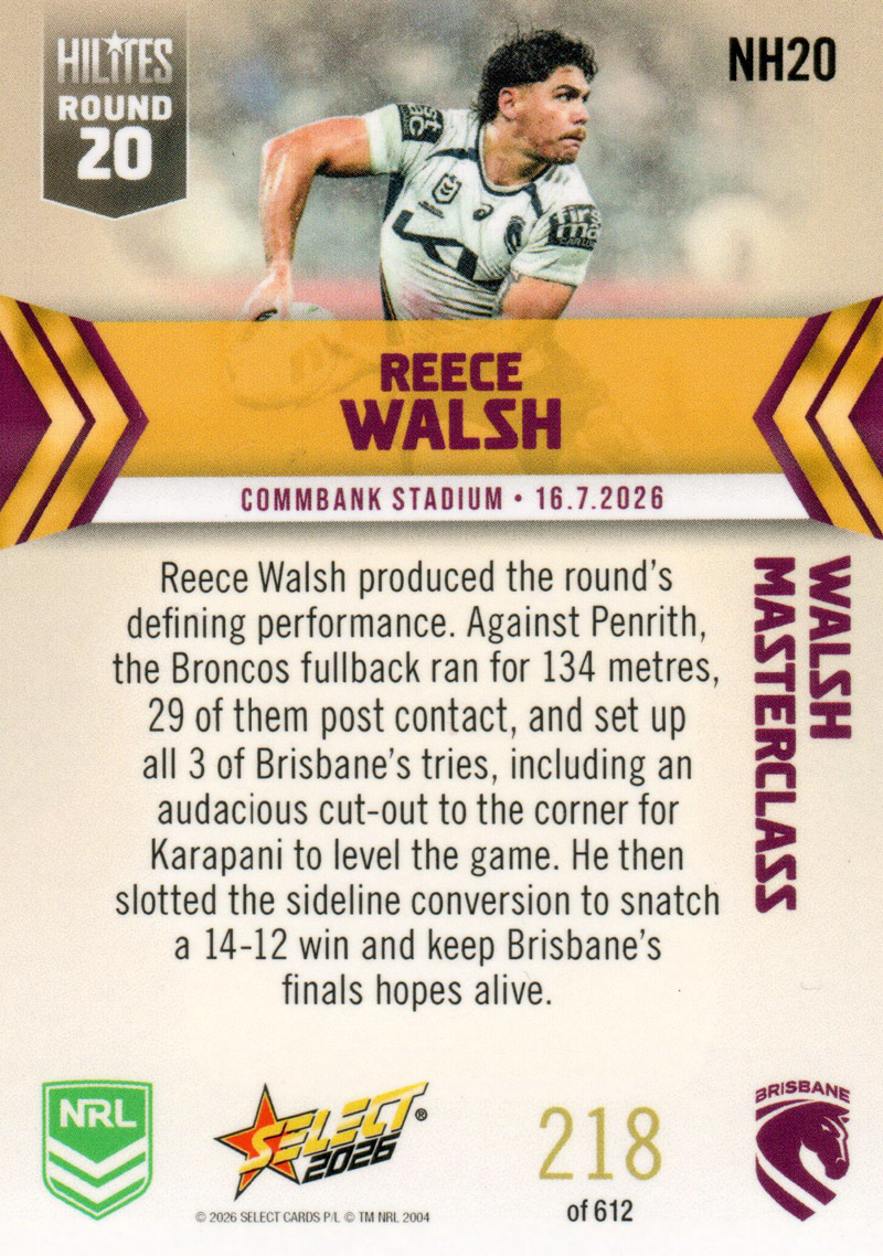 Reece Walsh back