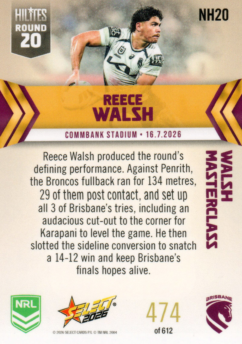 Reece Walsh back