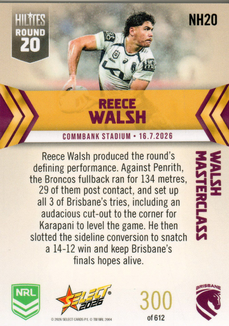 Reece Walsh back