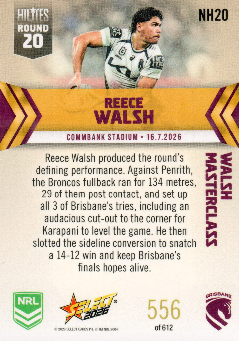 Reece Walsh back