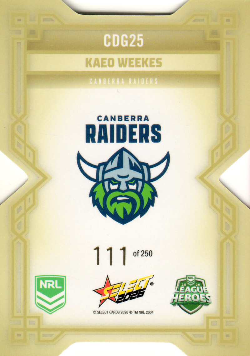 Kaeo Weekes back