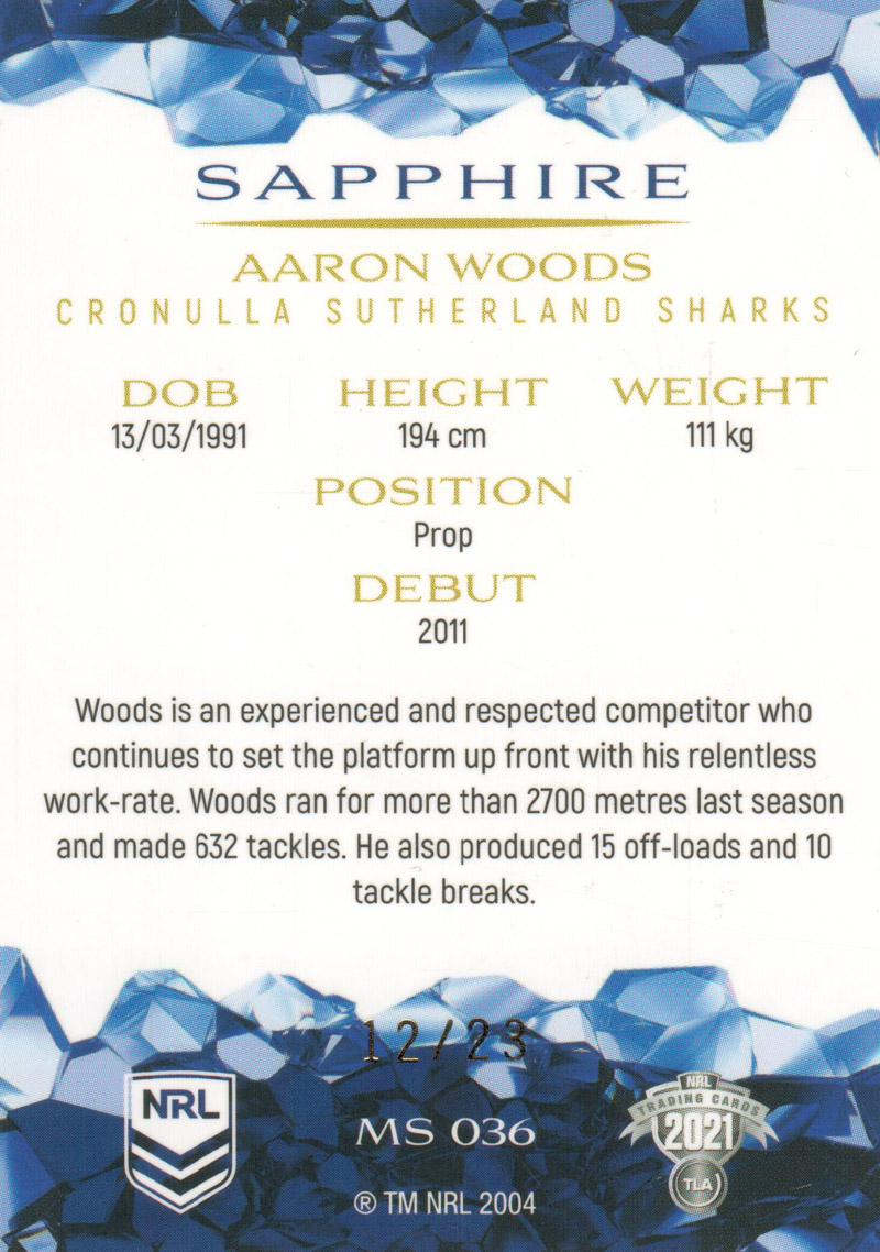 Aaron Woods back