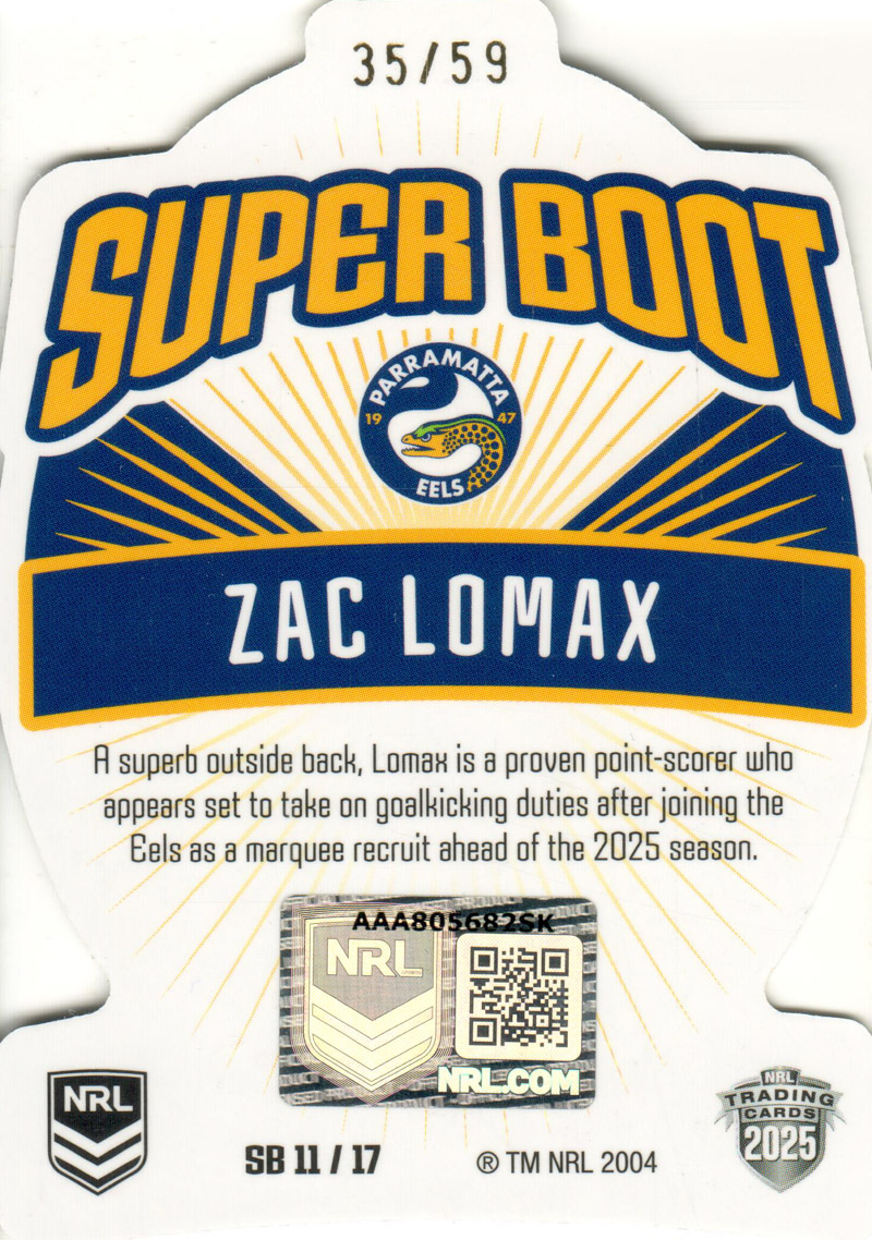 Zac Lomax back
