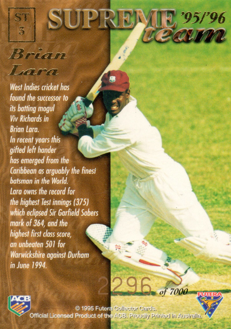 Brian Lara back