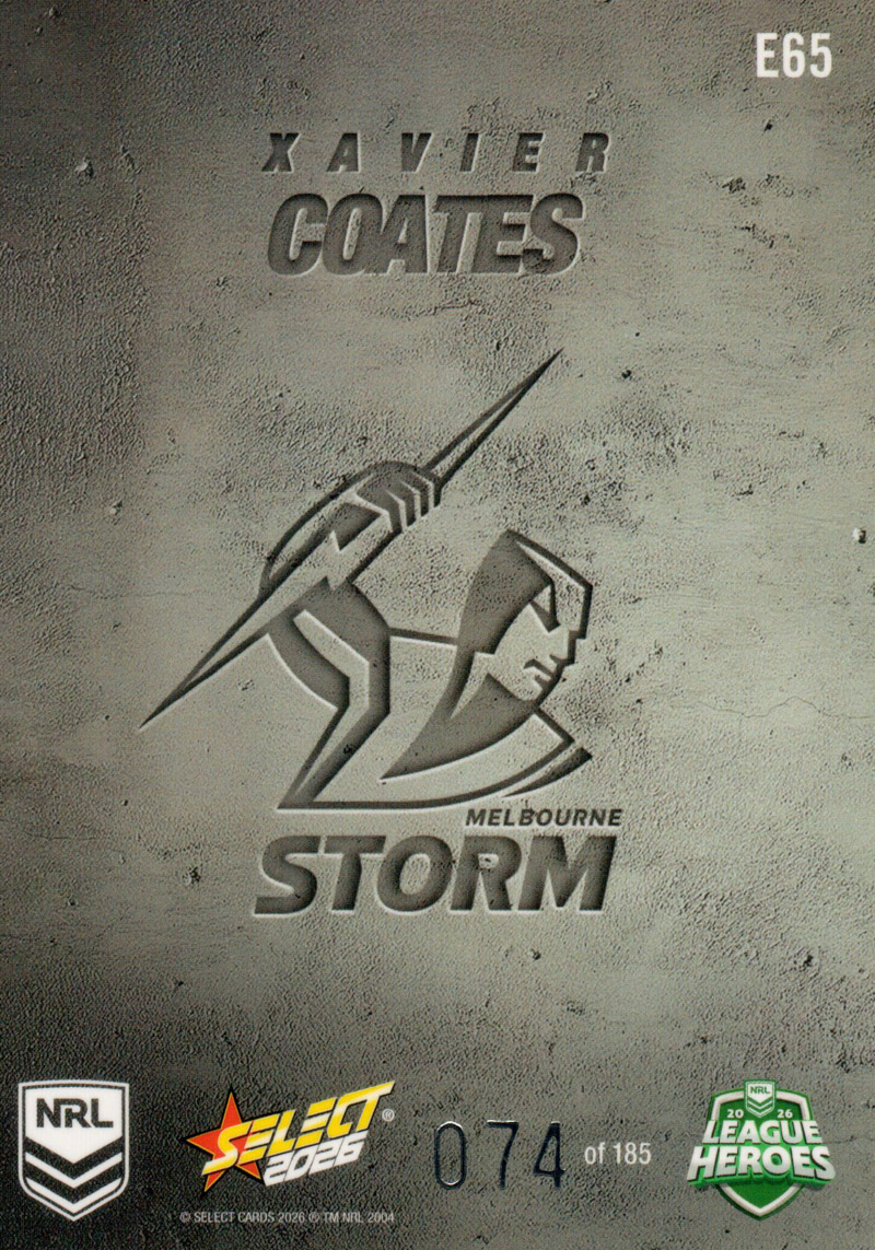 Xavier Coates back